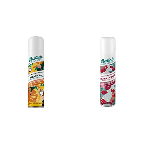 Batiste Tropical Coconut Exotic Dry Shampoo Champú (Ad1161), Incoloro, Aromatic, 200 Mililitros & Cherry Dry Shampoo Champú, Fresh, 200 Mililitros