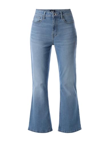 Image of ONLY Women's Solid Flared High Rise Black Jeans