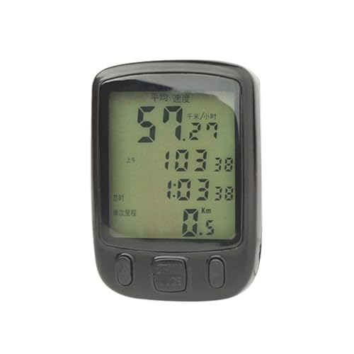 Tofficu Velocímetro de Bicicleta Material Abs con Cable Odómetro con Pantalla LCD Fácil de Instalar y Usar para Bicicleta de Montaña en Actividades al Aire Libre