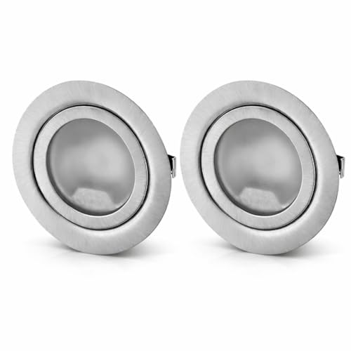 ADAKAT Confezione da 2, faretti da incasso completamente in metallo G4 12V, copertura in vetro