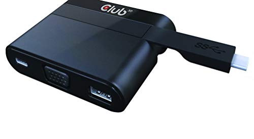 CLUB3D Adapter USB 3.0 TYP C > VGA/USB3/USB-C (MINIDOCK) Retail