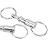 2PCS Quick Release Detachable Pull Apart Keychain, Spring Split Snap Separate Double Key Annulus Lock Valet Keys Flashlights DIY Crafts Accessories