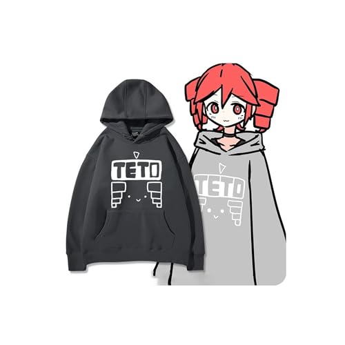 [プタロミ] 重音テト グッズ パーカー 長袖 コスプレ 服 上着 薄手 厚手 黑 白 メンズ レディース インナー 大きいサイズ 秋 スウェットトレーナー ハロウィン 可愛い ゆったり 個性的 ファッション カジュアル服 (01,厚手-XL) [並行輸入品]（Amazon）