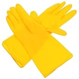 VALICLUD Wiederverwendbare Lange Latex Spülhandschuhe mit Rutschfestem Griff für Herren Damen Haushalt Reinigung