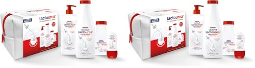 Lactovit - Set de Regalo Lactourea | Neceser con Leche Corporal Reparadora, Gel de Ducha Reparador y Desodorante Reparador con Urea y 0% Alcohol | Apta para Pieles Secas y Extra Secas (Paquete de 2)
