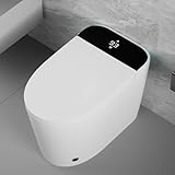 WinZo Smart Toilet, Tankless Toilets with Heated Seat, Auto Open & Close, Smart with Bidet Built In ADA Chair Comfort Height,Dryer and Warm Water Sprayer, Featuring Foot Sensor and Black LED Display