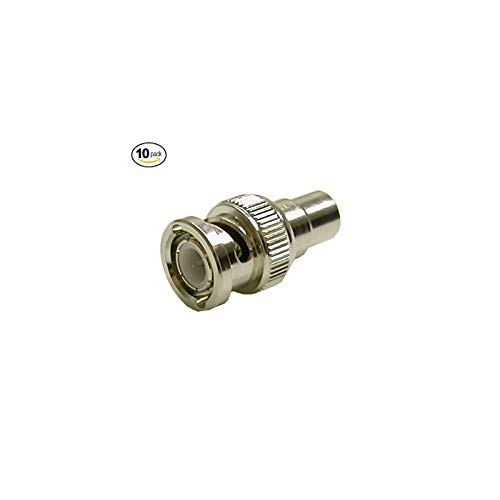 GW Security BNC Male to RCA Female Connector (Pack of 10pcs)