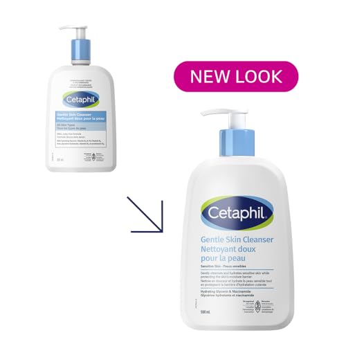 Cetaphil Gentle Skin Cleanser (500ml) - Hydrating Face Wash & Body Wash - Ideal for Sensitive, Dry Skin - Non-Irritating, Fragrance-Free and Dermatologist Recommended - Image 3