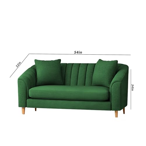 Image of Doraldo 2 Seater Sofa Set for Living Room (Green) Premium Fabric Sofa