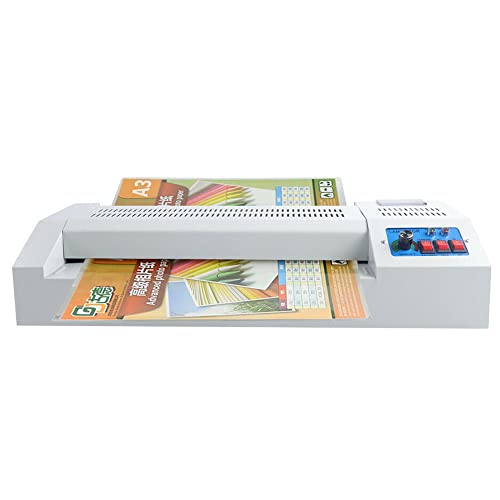 Hot/Cold Film Laminator Machine?Thermal Laminator Laminating Fits for A3 A4?Commercial Laminating Machine?Rollers System for Home Office?Rollers System 13 Inch
