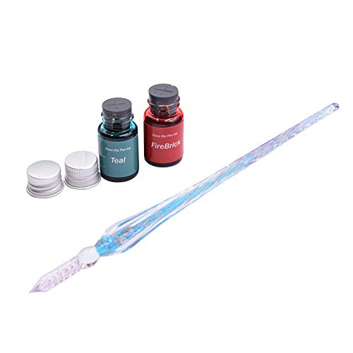 AIVN Glass Dip Pen Set 19 Pieces of Calligraphy Pens Set. Includes 2