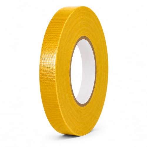 Image of GGR Supplies CDT-36 Ochre Yellow Cloth Duct Tape, 1 Inch x 60 Yards | Industrial Grade; Waterproof and UV Resistant; Clean Removal With No Sticky Residue; Repairs, Packaging, Bundling and Sealing