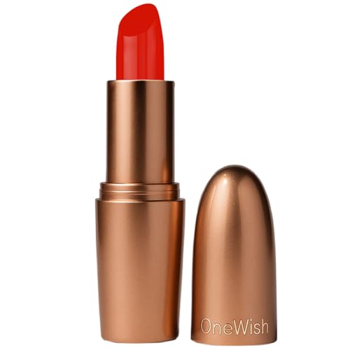 Image of One Wish Creamy Matte Lipstick Long Lasting for Women - Crimzone Shade 26 | Full Coverage | Creamy Formula | No Flaky Lips | No Dryness| High-Pigment | SPF | Vitamin E, Almond Oil & Shea Butter for Moisturising Lip | 8 Hrs Lasting | Smooth Finish | 3.8 gm
