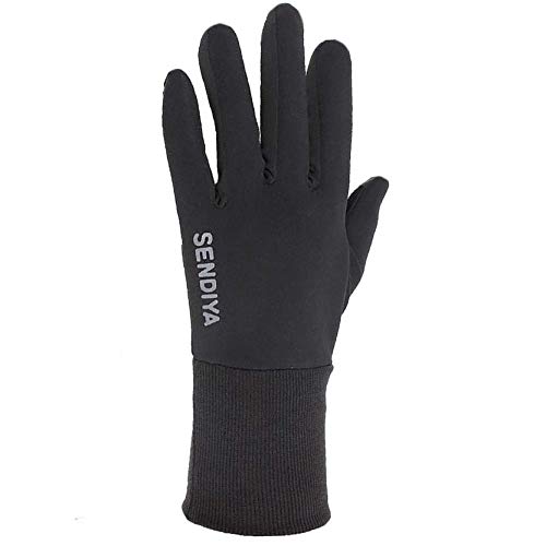 Preisvergleich Produktbild axelens Handschuhen Touchscreen Technische Warme Thermische Windschutzes Radfahren Rennen Running Bike Sportlische Smartphone Tablet - M - Schwarz