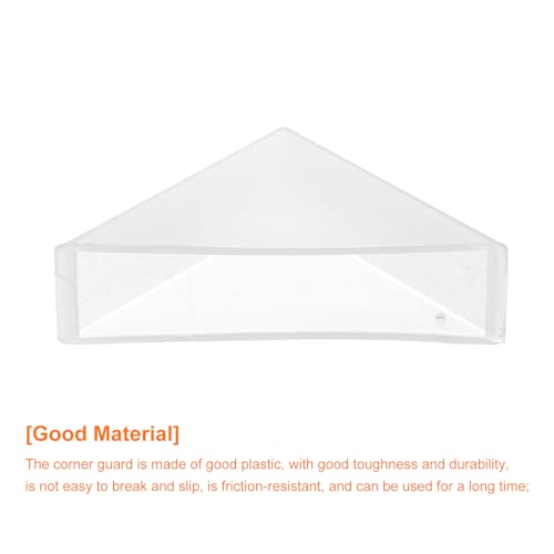 Image of uxcell 8Pcs Plastic Corner Protectors 12x50mm Right Angle Shape Glass Corner Guards Cushion for Corner Protection of Glass, Mirror, Tile, White