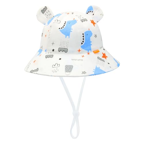 POMIJIAN Baby Sun Hat Girls UPF 50+ Beach Kids Hats Boys Wide Brim Cute Toddler Bucket Hat Floppy...