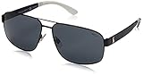 Polo Ralph Lauren Men's PH3112 Aviator Sunglasses, Matte Navy Blue/Grey, 62 mm