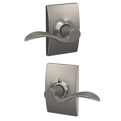 Image of Century Trim with Accent Hall and Closet Lever, Satin Nickel (F10 ACC 619 CEN)
