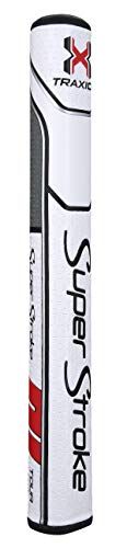 SuperStroke Traxion Tour 3.0 - Agarre para Putter de Golf, Unisex Adulto, SUPTTOUR3WRG, White/Grey/Red, 3