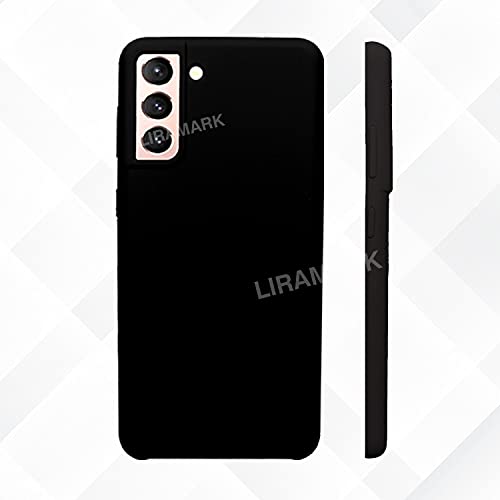 Image of LIRAMARK Liquid Silicone Soft Back Cover Case for Samsung Galaxy S21 (Black)
