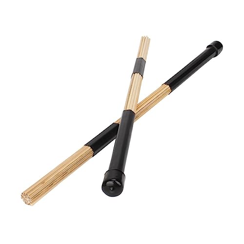 Par de baquetas de brocha para batería jazz 40 cm bamboo miniatura 1