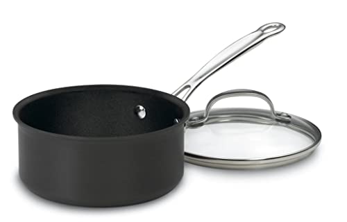 Cuisinart Chef's Classic Nonstick Hard-Anodized 1.5-Quart Saucepan With Lid, Black #TOP3