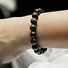 Thajaling 19 Perlen Holz Armband, 10mm Gebetskette, düsteres Holz Perlenarmband, Natürliche Mala-Perlenarmbänder, buddhistisches Meditationsperlenarmband, tibetisches Armband für Männer und Frauen #1