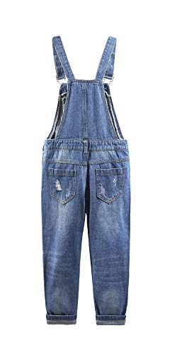 KIDSCOOL SPACE Salopette di jeans strappata da