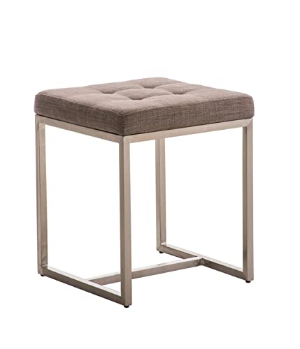 Poggiapiedi HOMCOM In Lino Grigio – Sgabello Basso Rettangolare 40x30x24 Cm – Portata 110 Kg - 2