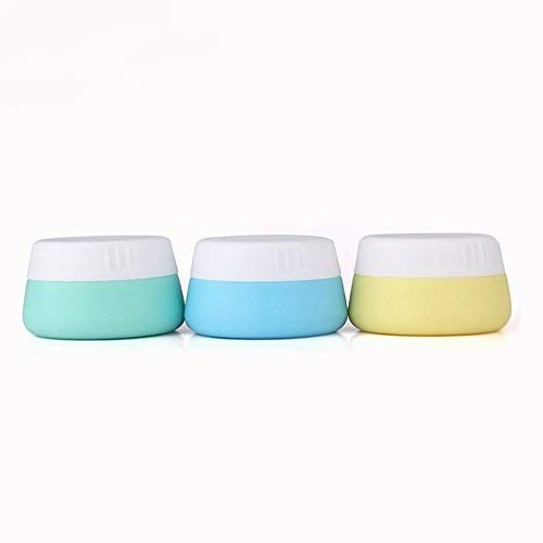 Cisixin 3 Piezas 20 ml Silicona Cosméticos Recipientes Crema Tarro con Sellado Tapas