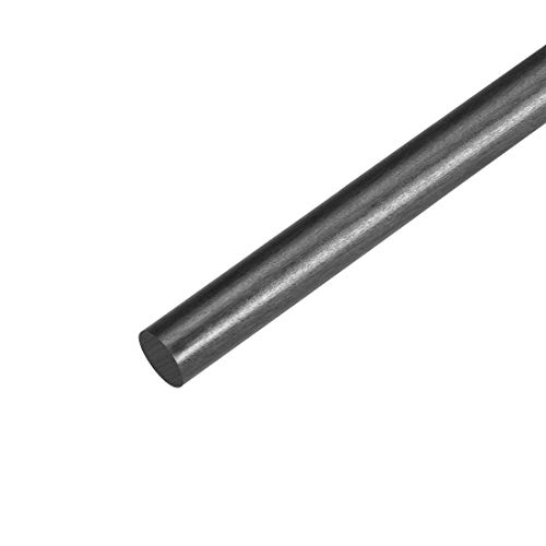 sourcing map Kohlefaser Rundstangen für RC Flugzeug DIY Projekte 6mm Matte Pole 200mm 7.8 Zoll