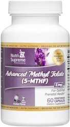 Advanced Methyl Folate (5-MTHF) 1 Mg - 60 Vegetarian Capsules