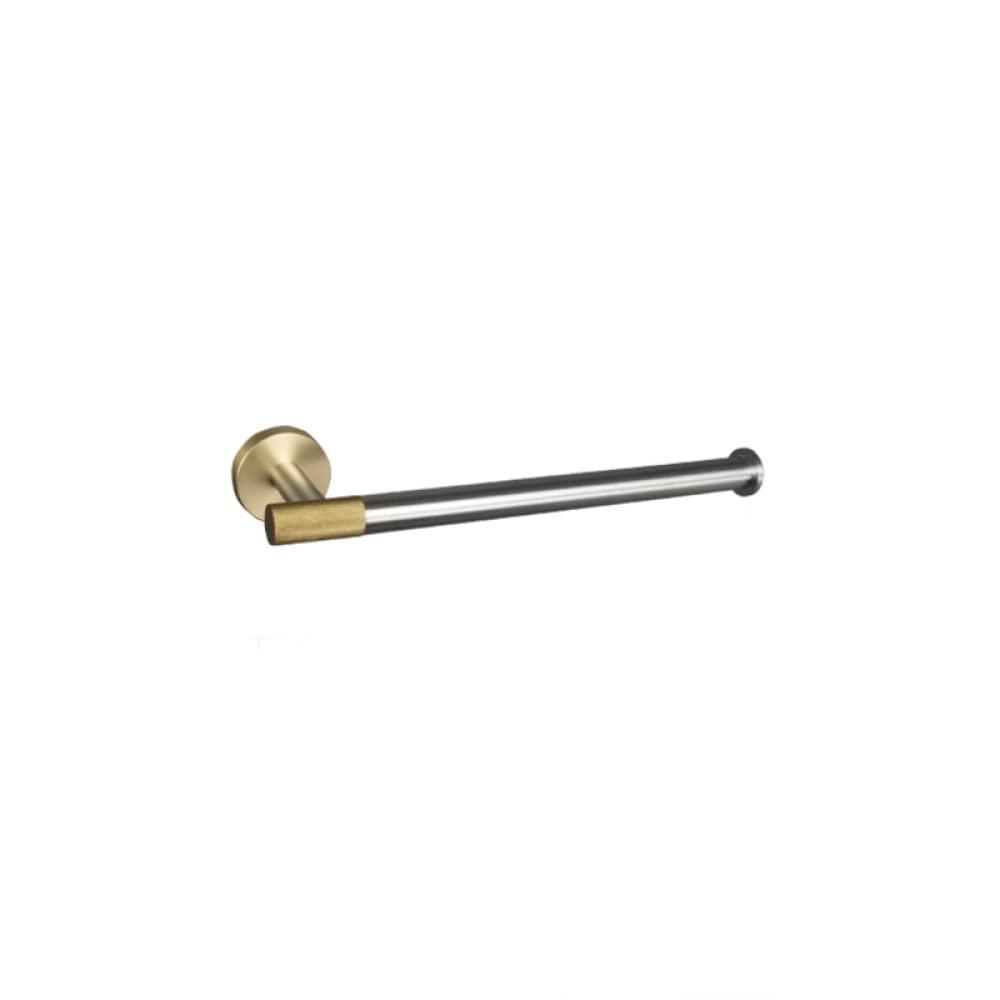 Gancho para barra de toalla de acero inoxidable cepillado y dorado, soporte parallado y dorado, soporte para papel higiénico, portaescobillas, toalleros, accesorios de baño, aro para toallas