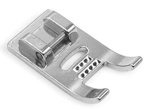 Image of ZENITH 7 Hole Cording Pressure Foot Snap on Type for Automatic Electric Low Shank Sewing Machines Suitable for Usha Janome Brother Singer etc Steel Finish (7 Hole Cording)