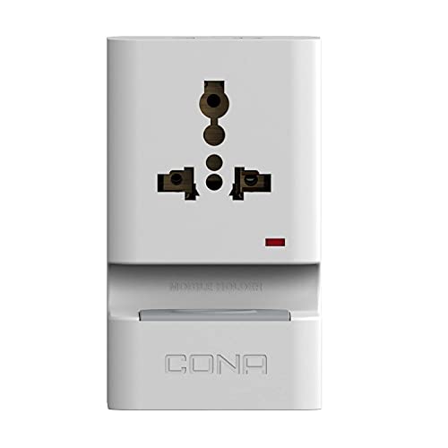 Image of Cona Standy Multiplug 3 +1 - (White) - (Material -PC) - Unit 2 Nos