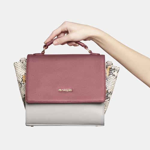 Image of Julia Sling Bag for Women, Stylish Handbag Sling Bag Italian Vegan Leather Bag with Detachable Sling Strap Sling Bag for College and Office