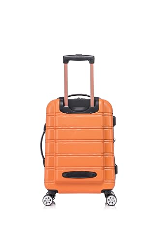 Image of Rockland Melbourne Hardside 2 Piece Expandable Spinner Wheel Luggage Set, Carry-On 20 inch and Tote 14 inch, Orange