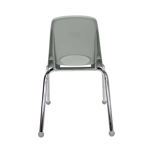 Image of FDP 16 inch School Stack Chair, Stacking Student Seat with Chromed Steel Legs and Ball Glides; For In-Home Learning or Classroom - Contemporary /Purple (4-Pack), 14007-CTPU