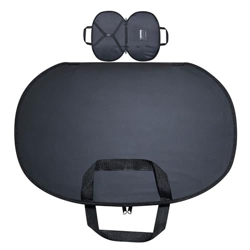 Masonic Chain Collar Case Black Imitation Leather – Black lining, Freemason Carrying Bag