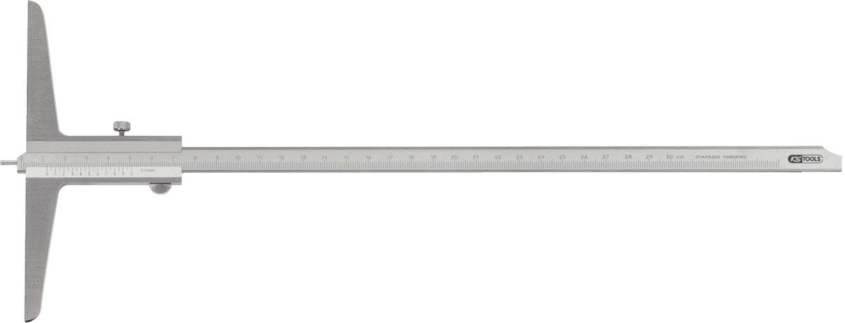 KS Tools 300.0551 Calibro di Profondità con Asta di Misurazione, 0-80 mm