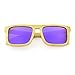 Bamboo Sunglasses - 100% Hand Made Wooden Sun Glasses,Men Women Sunglasses - Wood Eyewear (bamboo color, purple)