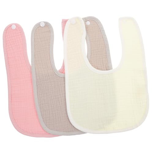 Holibanna Baberos De Niño Niña De Algodón Baberos Absorbentes Para Recién Nacidos Baberos De Alimentación Para Pequeños Diseño Colores Suaves