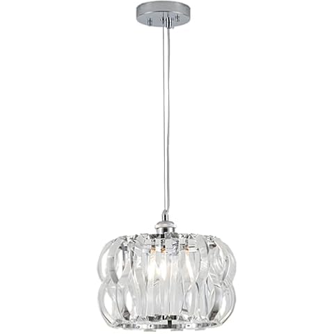 11.8" Modern Crystal Chandelier, Gorgeous Crystal Pendant Light Fixture, Small Chandeliers Hanging Lighting Crystal Lights for Entryway Dinning Room Kitchen Island E12 Cover