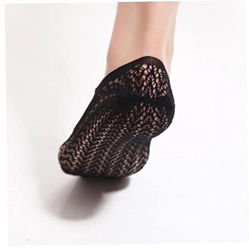 3 Pair Women No Show Socks Cross-strap Fishnet Short Socks Fashion Black Mesh Short Sock Invisible Boat Socks3