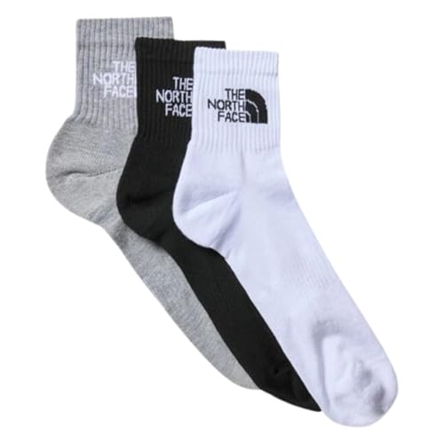 THE NORTH FACE [ザノースフェイス] ソックス ミドル丈 3足組 セット アソート 靴下 ロゴ メンズ 男性用 MULTI SPORT CUSH CREW SOCK 3P NF0A882G BLACK_ASSORTED(3OW) L [並行輸入品]
