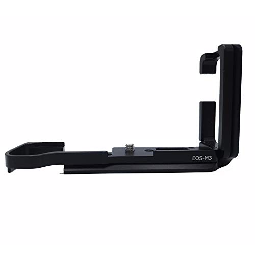 Soporte L-Plate para Canon EOS M3 mecanizado en aluminio de alta precisión con acabado anodizado
