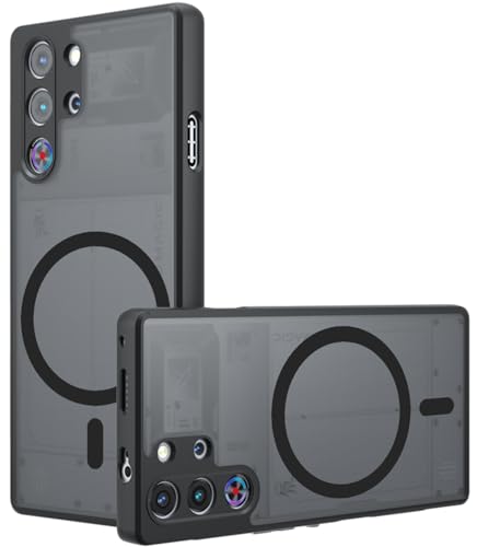 For Red Magic 10S Pro/10S Pro+ p P[X ̃fUC ϏՌ w }Olbg MagSafeΉ }bgP[X ČRMILKi擾 TPU+PCf y Vv ΂݂Ȃ wh~-bh}WbN10/1