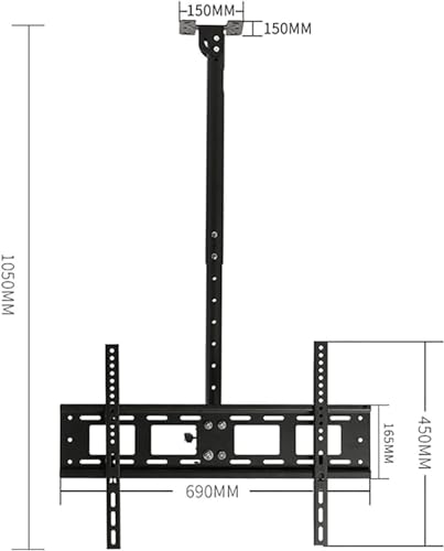 Support TV mural encombrement minimal solution plafond inclinable et rabattable 90° - 3