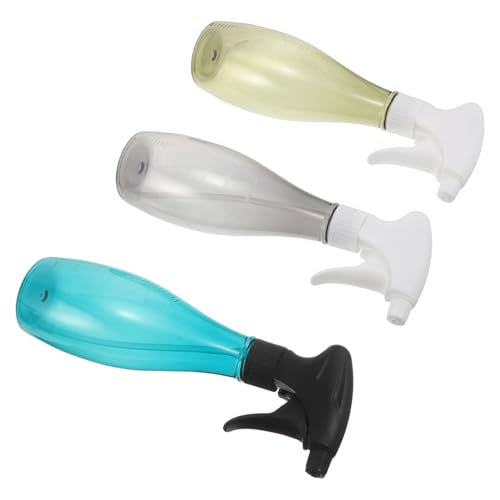 TOVINANNA Lot de 3 Flacons Vaporisateurs Professionnels pour Coiffeur 500 Ml en Plastique Solide Graduation Précise Couleur Jaune Gris Vert Rechargeables Anti-Fuite pour Salon de
