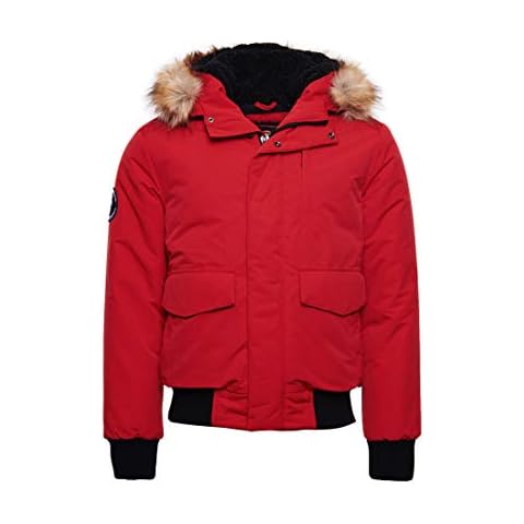 Superdry Men's Everest Bomber Parka in Red Cover